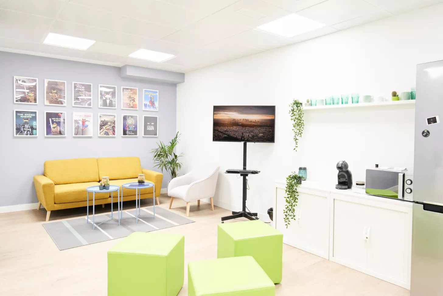 Espai de descans de les oficines flexibles a Espanya