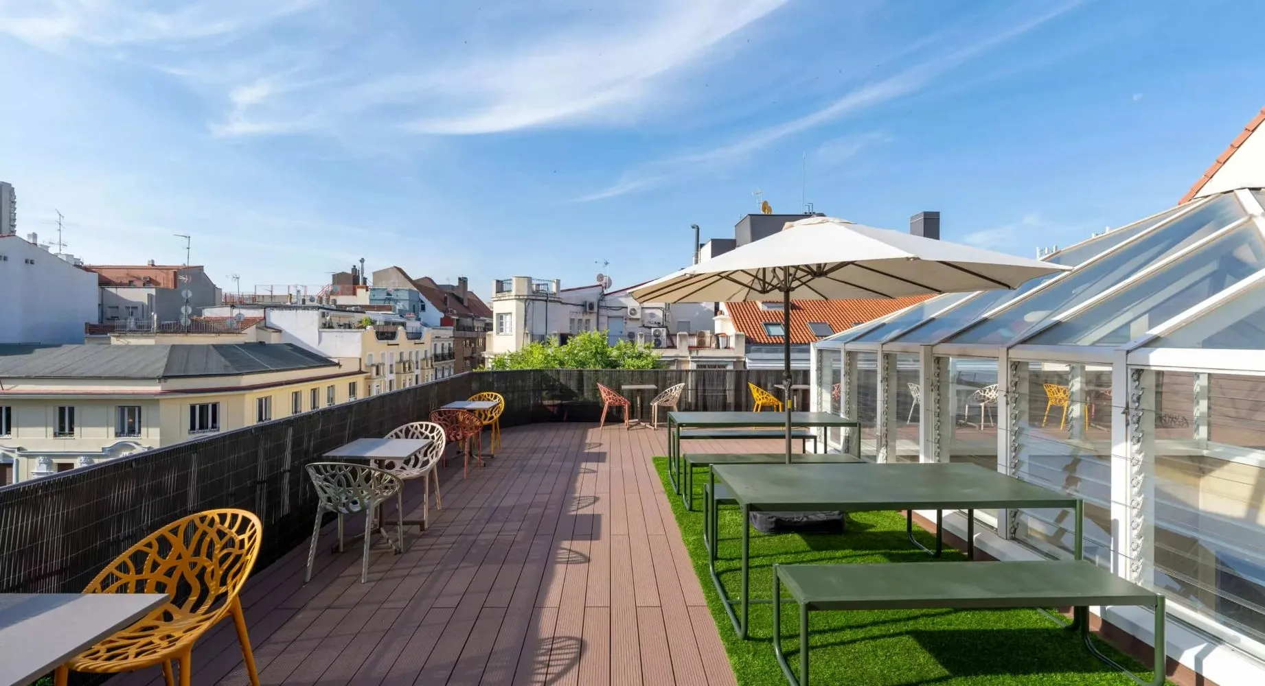 Terraza con vistas panorámicas del Barrio de Salamanca